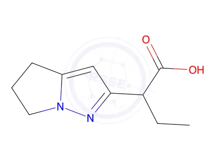 Chemical structure of 2-(5,6-Dihydro-4H-pyrrolo[1,2-b]pyrazol-2-yl)butanoic acid