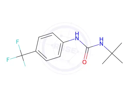 Chemical structure of 3-Tert-butyl-1-[4-(trifluoromethyl)phenyl]urea