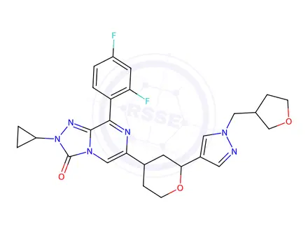 Chemical structure of 6-Chloro-N-((2R,3R,4R,5S,6R)-3,4-dihydroxy-6-(hydroxymethyl)-5-(((2S,3R,4S,5R,6R)-3,4,5-trihydroxy-6-(hydroxymethyl)tetrahydro-2H-pyran-2-yl)oxy)tetrahydro-2H-pyran-2-yl)-3,4-dihydro-2H-benzo[e][1,2,4]thiadiazine-7-sulfonamide 1,1-dioxide
