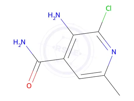 Chemical structure of 3-Amino-2-chloro-6-methyl-isonicotinamide