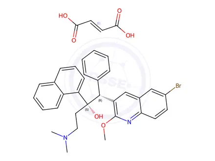 Chemical structure of Bedaquiline Fumarate Reference Standard