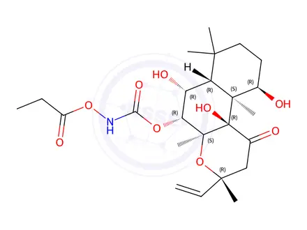 Chemical structure of 7-desacetyl-7-(O-propionyl)hydroxyaminocarbonylforskolin