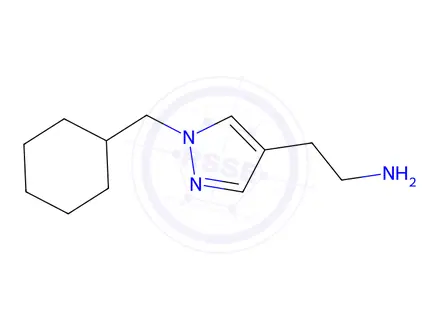 Chemical structure of 2-[1-(cyclohexylmethyl)-1h-pyrazol-4-yl]ethan-1-amine