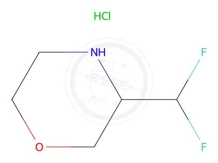 Chemical structure of 3-(Difluoromethyl)morpholine hydrochloride