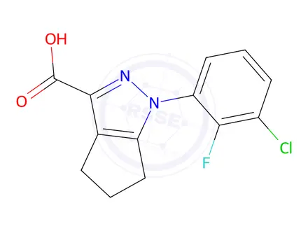 Chemical structure of 1-(3-chloro-2-fluorophenyl)-1H,4H,5H,6H-cyclopenta[c]pyrazole-3-carboxylic acid