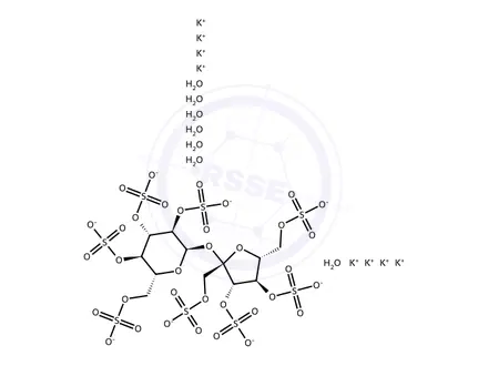 Chemical structure of Potassium Sucrose Octasulfate