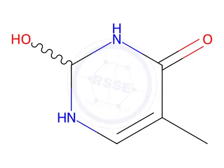 Chemical structure of THYMINE-METHYL-3H MOL. WT. 126.1