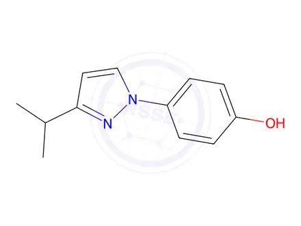 Chemical structure of 4-(3-Isopropyl-1h-pyrazol-1-yl)phenol