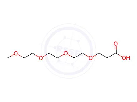 Chemical structure of 4,7,10,13-Tetraoxatetradecanoic acid