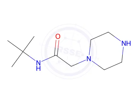 Chemical structure of N-(tert-butyl)-2-piperazin-1-ylacetamide
