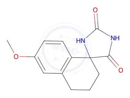 Chemical structure of 6'-Methoxy-3',4'-dihydro-2'H-spiro[imidazolidine-4,1'-naphthalene]-2,5-dione