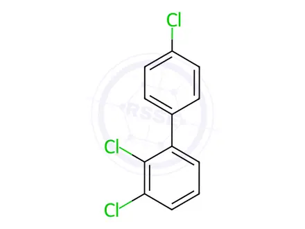 Chemical structure of 2,3,4'-Trichlorobiphenyl