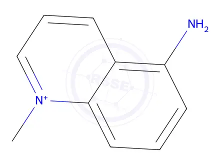 Chemical structure of 5-amino-1-methylquinolinium