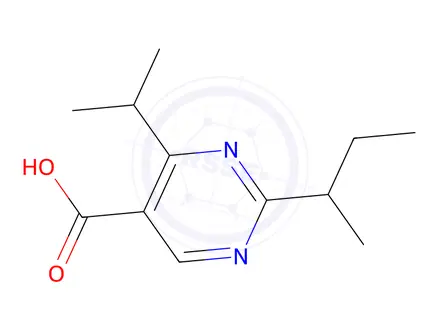 Chemical structure of 2-(Sec-butyl)-4-isopropylpyrimidine-5-carboxylic acid