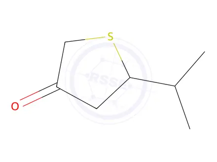 Chemical structure of 5-(propan-2-yl)thiolan-3-one