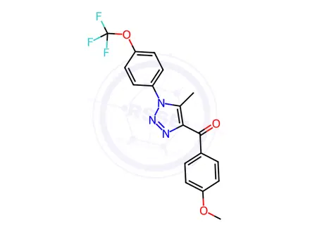 Chemical structure of (4-Methoxyphenyl)(5-methyl-1-(4-(trifluoromethoxy)phenyl)-1H-1,2,3-triazol-4-yl)methanone