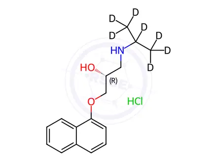 Chemical structure of (R)-Propranolol-d7 Hydrochloride