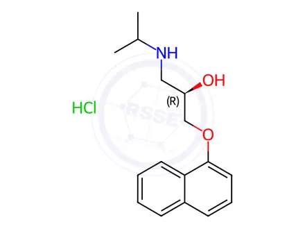 Chemical structure of (R)-Propranolol Hydrochloride
