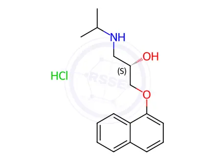 Chemical structure of (S)-Propranolol Hydrochloride