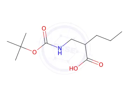 Chemical structure of 2-({[(tert-butoxy)carbonyl]amino}methyl)pentanoic acid