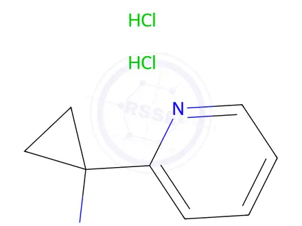 Chemical structure of 1-(2-Pyridyl)cyclopropylamine Dihydrochloride
