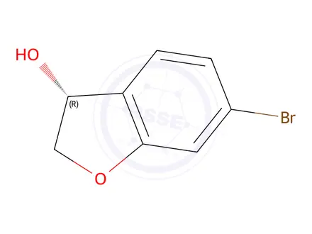 Chemical structure of (R)-6-bromo-2,3-dihydrobenzofuran-3-ol
