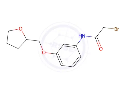 Chemical structure of 2-Bromo-N-[3-(tetrahydro-2-furanylmethoxy)phenyl]-acetamide