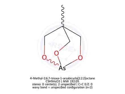 Chemical structure of 4-Methyl-2,6,7-trioxa-1-arsabicyclo[2.2.2]octane