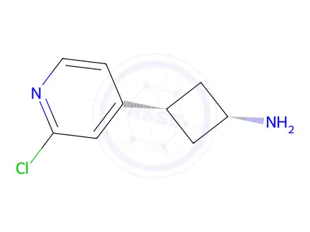 Chemical structure of (1S,3s)-3-(2-chloropyridin-4-yl)cyclobutan-1-amine