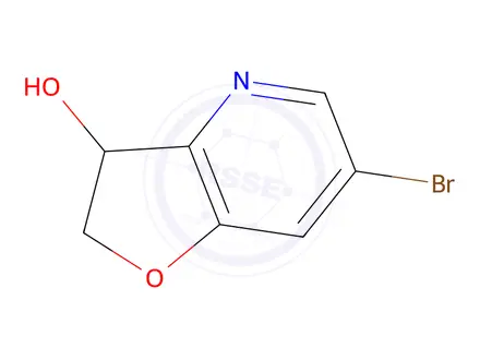Chemical structure of 6-Bromo-2,3-dihydrofuro[3,2-b]pyridin-3-ol