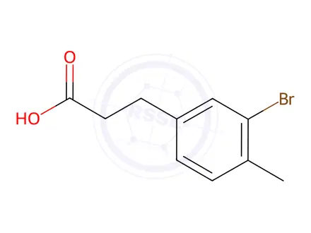 Chemical structure of 3-(3-Bromo-4-methyl-phenyl)-propionic acid