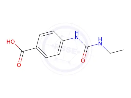 Chemical structure of Benzoic acid, 4-[[(ethylamino)carbonyl]amino]-