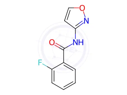 Chemical structure of 2-Fluoro-N-(isoxazol-3(2H)-ylidene)benzamide