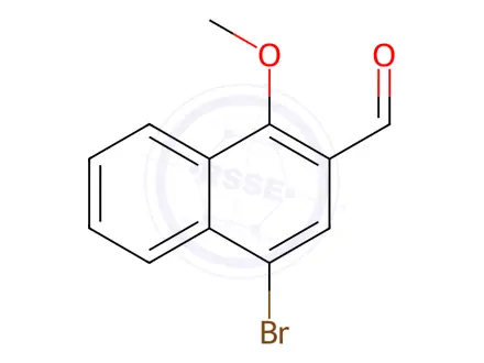 Chemical structure of 4-Bromo-1-methoxy-2-Naphthalenecarboxaldehyde