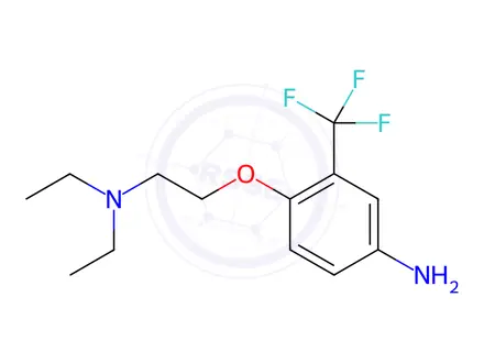 Chemical structure of N-{2-[4-Amino-2-(trifluoromethyl)phenoxy]ethyl}-N,N-diethylamine