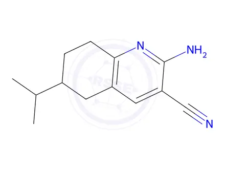 Chemical structure of 2-Amino-6-isopropyl-5,6,7,8-tetrahydroquinoline-3-carbonitrile