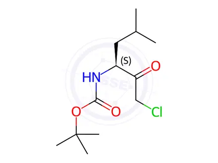 Chemical structure of Boc-Leu-chloromethylketone