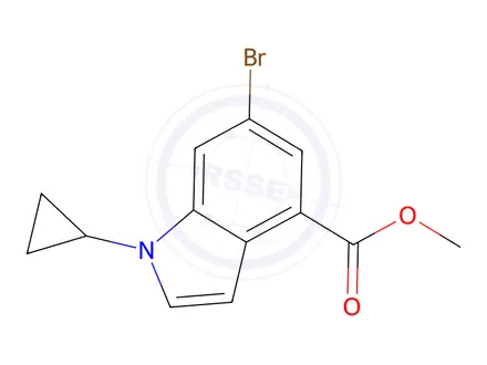 Chemical structure of Methyl 6-bromo-1-cyclopropyl-1H-indole-4-carboxylate