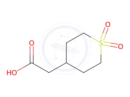 Chemical structure of (1,1-dioxidotetrahydro-2h-thiopyran-4-yl)acetic acid