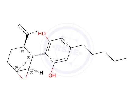 Chemical structure of 2-((1R,2R,3R,6S)-6-Methyl-3-(prop-1-en-2-yl)-7-oxabicyclo[4.1.0]heptan-2-yl)-5-pentylbenzene-1,3-diol