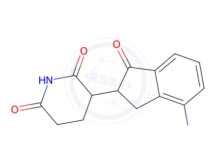 Chemical structure of 3-(4-Nitroso-1-oxo-indan-2-yl)-piperidine-2,6-dione