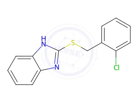 Chemical structure of 2-((2-chlorobenzyl)thio)-1H-benzo[d]imidazole