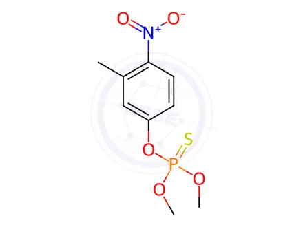 Chemical structure of Fenitrothion