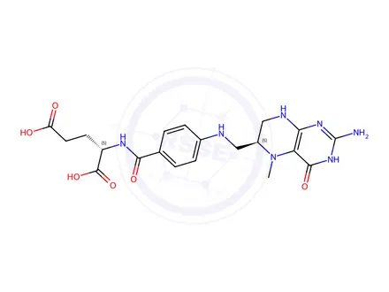 Chemical structure of Levomefolic acid