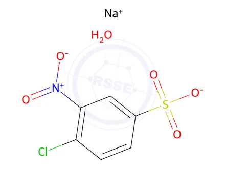 Chemical structure of sodium 4-chloro-3-nitro-1-benzenesulphonate hydrate