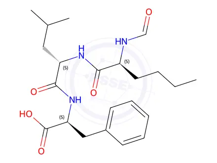 Chemical structure of For-Nle-Leu-Phe-OH