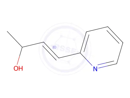 Chemical structure of 3-Buten-2-ol,4-(2-pyridinyl)-,(E)-(9CI)