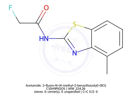 Chemical structure of Acetamide, 2-fluoro-N-(4-methyl-2-benzothiazolyl)-(9CI)
