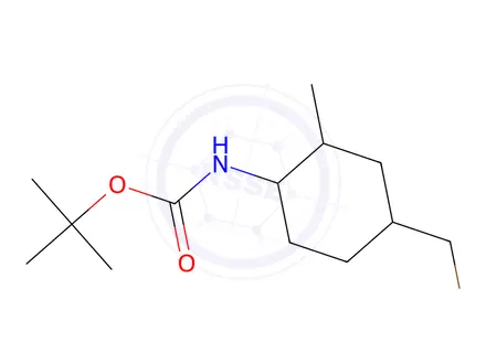 Chemical structure of Tert-butyl (4-(bromomethyl)-2-methylcyclohexyl)carbamate