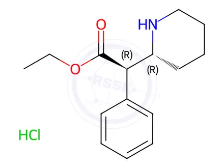 Chemical structure of D-threo-Ethylphenidate Hydrochloride